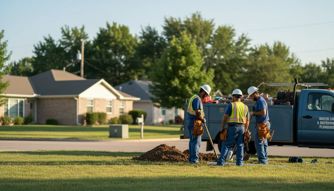 Residential water line and bathroom plumbing service in Weir, KS